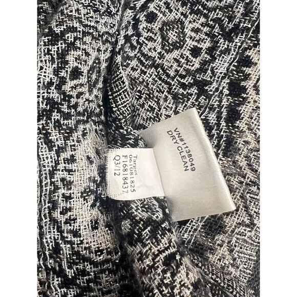 Women's Paisley Patterned Black Gray Rectangle Reversible Scarf Fringe 78 in - Picture 5 of 5